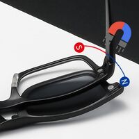 Оправа пластиковая TR90/PC + комплект из 5 поляризационных солнцезащитных насадок (клипон) на магните + кожаная сумка El Dorado EL2271A