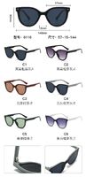 PC plastic sunglasses with metal hinge 6116W