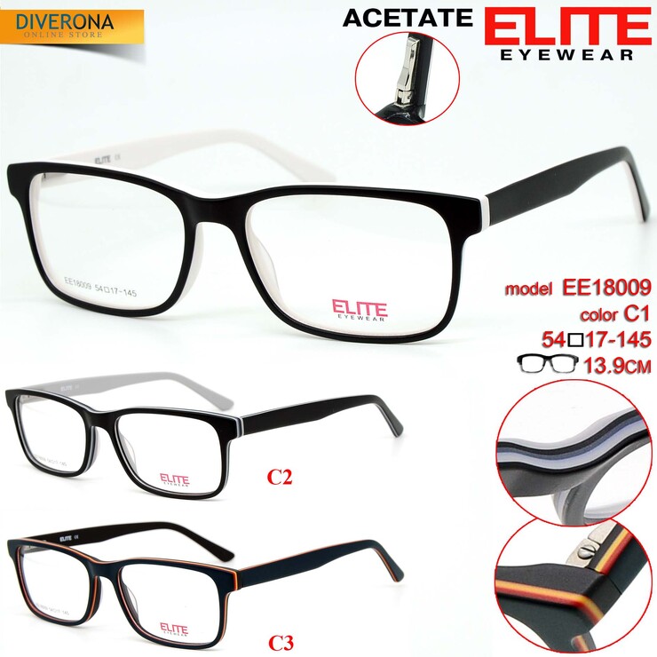 Plastic frames for glasses acetate material ELITE EE18009