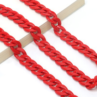 Acrylic non-slip chain, thick concave shape 29 colors, for glasses and masks GB011-2
