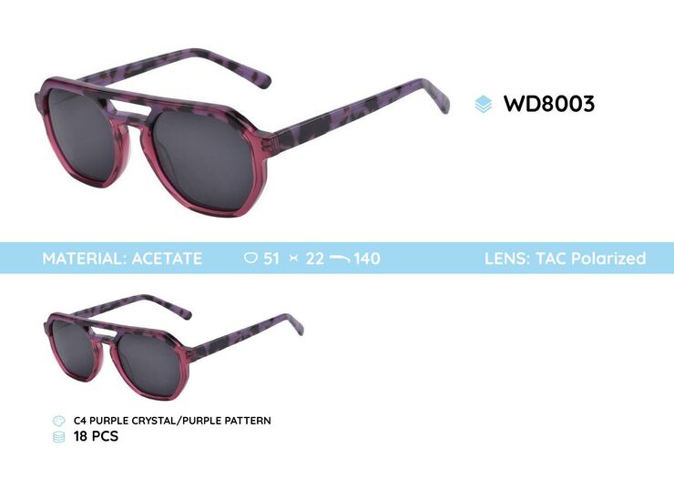Sunglasses polarized acetate frames WD8003