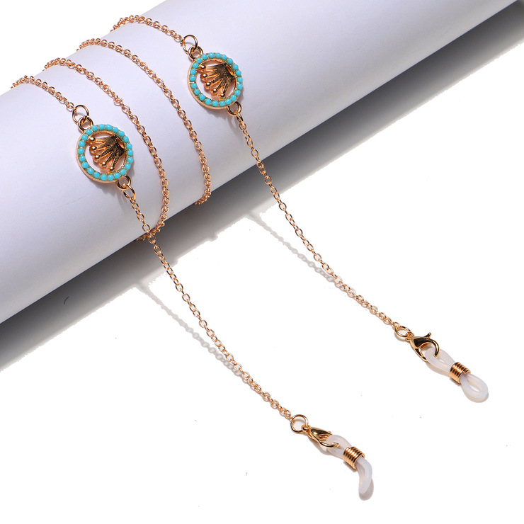 Металлическая цепочка для очков и масок с кулоном 