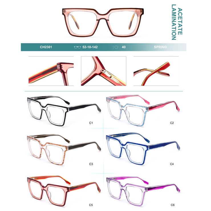 Оправа пластиковая из ламинированного многослойного ацетата с флексом Big City CH2301