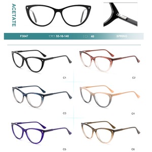 Acetate plastic frames for glasses with spring hinges Big City F3047