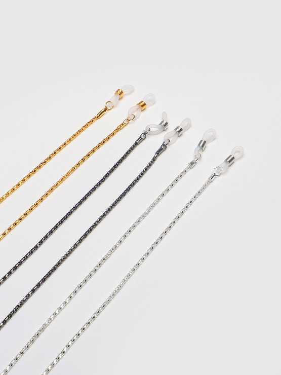 Glasses chain set of two-piece golden and black GM038