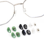 Носоупор из искусственного нефрита, 14*7 мм