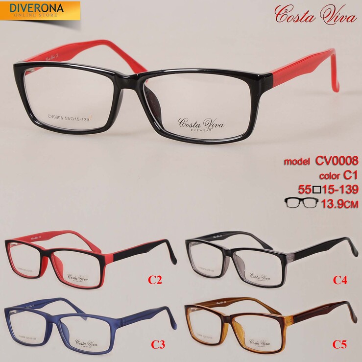 Plastic eyeglass frames Costa Viva CV0008