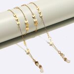 Металлическая нескользящая цепочка золотого цвета, с дисками, для очков и масок GL1633