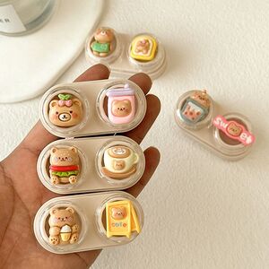 Mini soft contact lens kit retractable W-CT25米盒杯熊