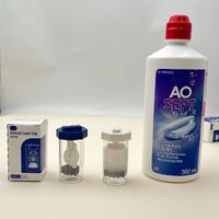 Handheld portable contact lens cleaner and sterilizer for cleaning with hydrogen peroxide solution H-667