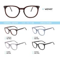 Plastic acetate eyeglasses frame for women with spring hinges WD1497