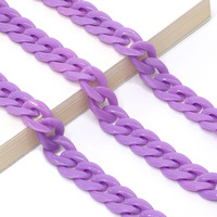 Acrylic non-slip chain, thick concave shape 29 colors, for glasses and masks GB011-2