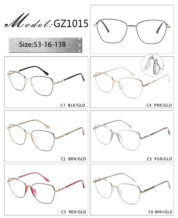 Оправа металлическая с мягким носоупором и флексом GZ1015-DA