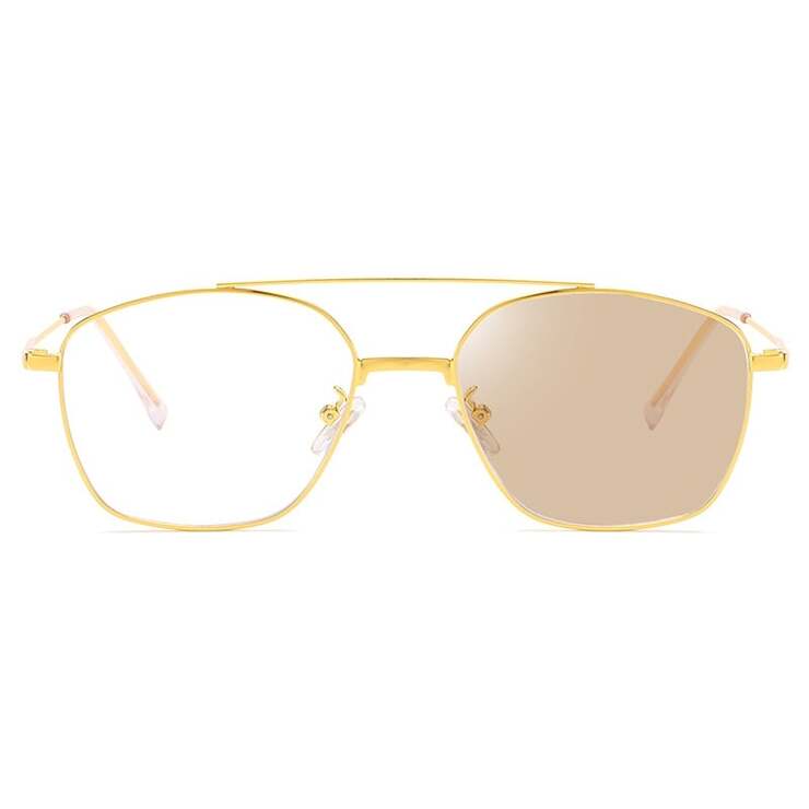 Очки фотохромные металлические для дали V8612 с коричневыми линзами, диоптрии от 0.00 до -6.00, не центрованные