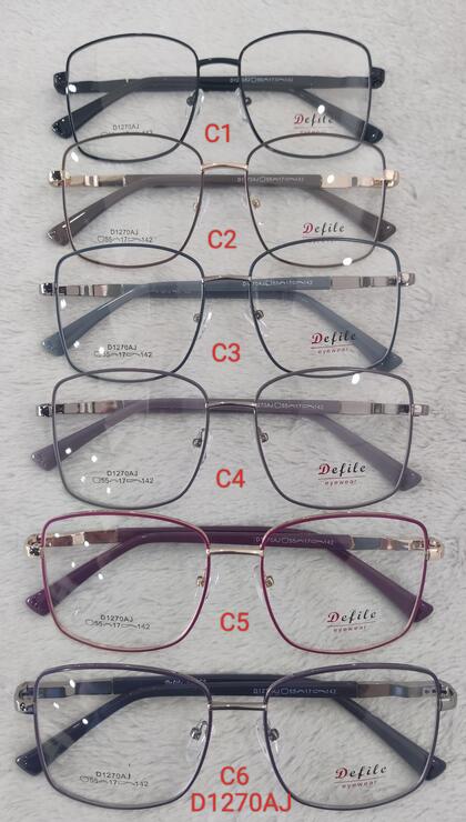 Metal frames for glasses with flex hinges Defile D1270AJ
