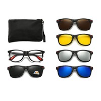 Оправа El Dorado с комплектом поляризационных солнцезащитных насадок (клипон) на магните 2317A (5 штук)