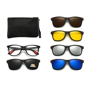 Оправа El Dorado с комплектом поляризационных солнцезащитных насадок (клипон) на магните 2317A  (5 штук)