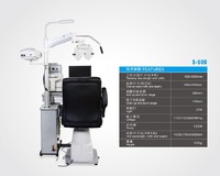 Рабочее место офтальмолога, комбинированный стол с кнопочным управлением + кресло S-500B, столешница 1010*420 мм 