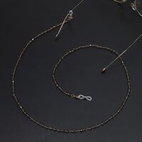 Металлическая нескользящая цепочка, с серыми кристаллами, для очков и масок GL722