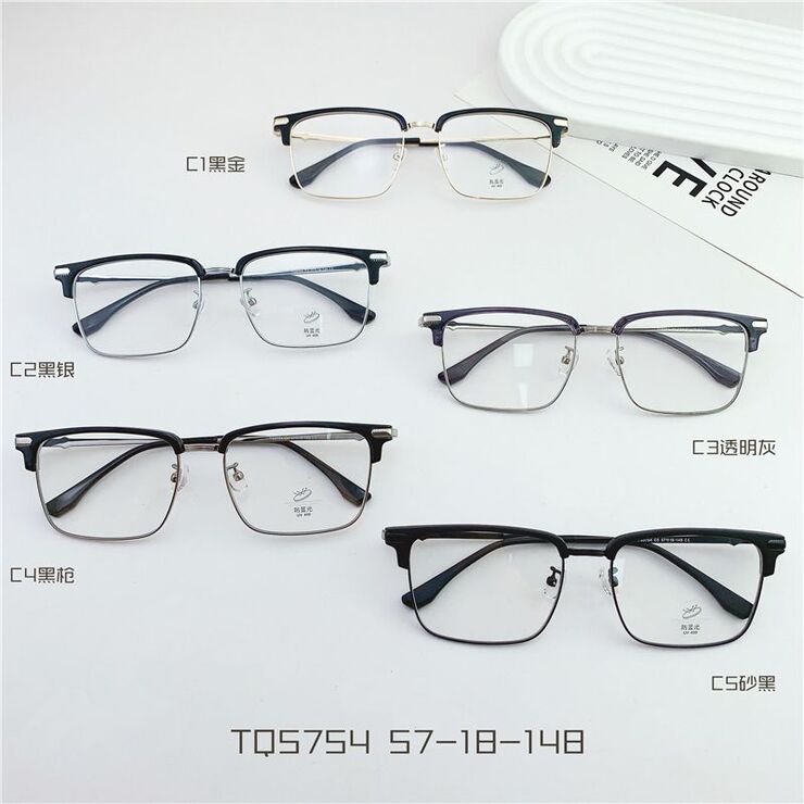 Hybrid metal + TR90 frame, with Blue Block coating SANTA TQ5754