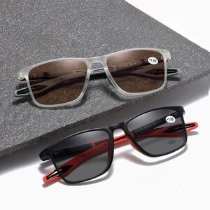 Очки фотохромные пластиковые TR90 для чтения с защитой от синего света, диоптрии от +1.00 до +4.00, KY1119-4变色老花镜