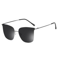 Polarized photochromic metal rimless sunglasses KY222109