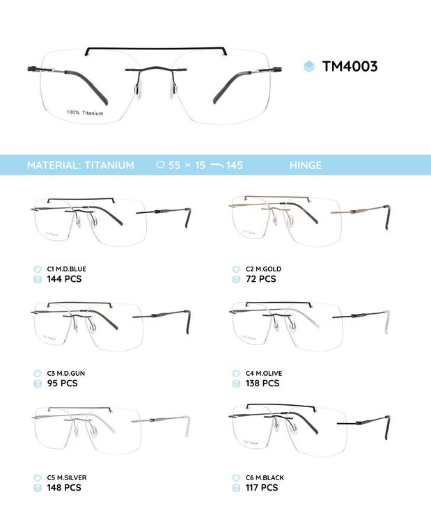 Titanium frames rimless TM4003