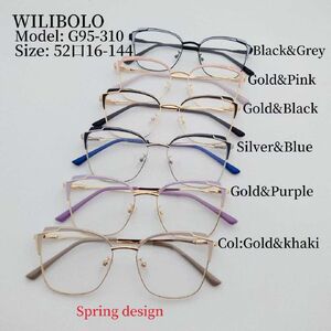Metal ultrathin women's frames with spring hinges Wilibolo G95-310