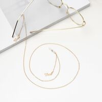 Gold-colored metal non-slip chain, with 