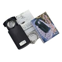 Folding magnifier with universal backlight 21008A-XX, diameter: 21 mm, magnification: 45X