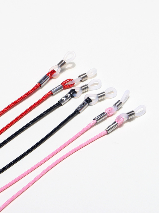 Набор из двух цепочек для очков с черными и цветными кристаллами GM050