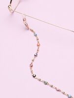 Metal non-slip chain, with eyes and beads, for glasses and masks GL689