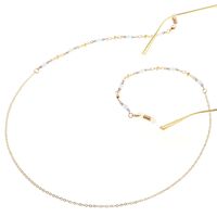 Metal non-slip chain, with gold beads, for glasses and masks GL108