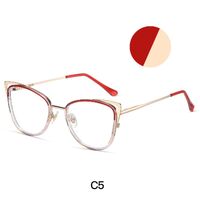 Combined frame (metal + TR90) or glasses with blue light protection, with spring hinges FA87242