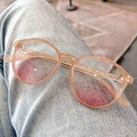 Plastic TR90 glasses with Blue ray cut protection, with case TR2069腮红-2