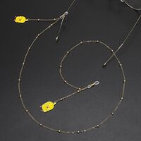 Gold-colored metal non-slip chain, with cute duck, for glasses and masks GL651