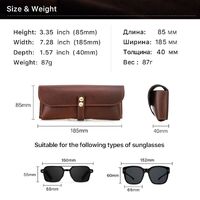 Футляр для очков и солнцезащитных очков из натуральной кожи CF4010