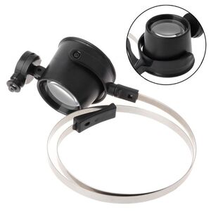 Portable pocket magnifier with backlight 13B-A, diameter: 21 mm, magnification: 15X