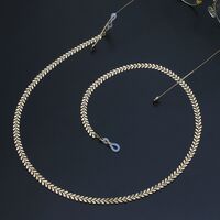 Metal non-slip chain, with airplane bead, for glasses and masks GL719