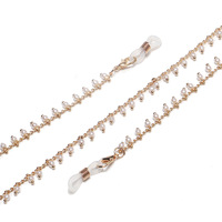 Металлическая цепочка с бусинами для очков и масок GL1119