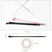 Plastic glasses sleeves BY-15-123, length 123 mm, round hole 1.4 mm (price for a  pair)