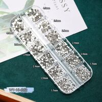 A set of rhinestones with a flat bottom for decorating frames and glasses, 12 boxed, WY-18 (price per pack, minimum 3)