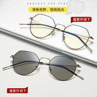 Blue Block metal TR90 glasses with blue light protection F2101