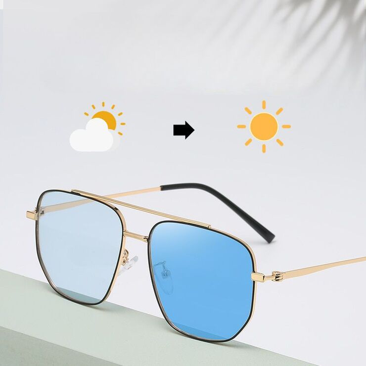 Photochromic glasses with blue light and UV protection 9655-2-GT