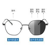 Очки металлические фотохромные с защитой от синего света 9649-GT