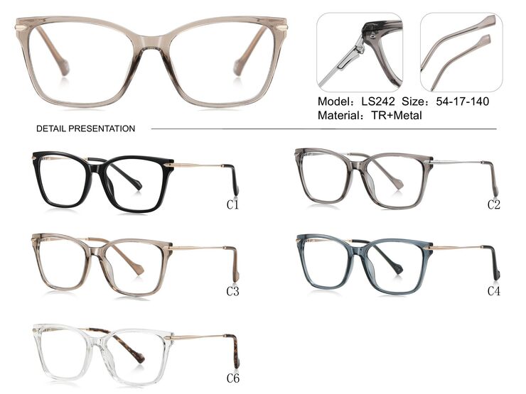 Оправа пластиковая из материала TR90, линзы с защитой от ультрафиолета More LS242