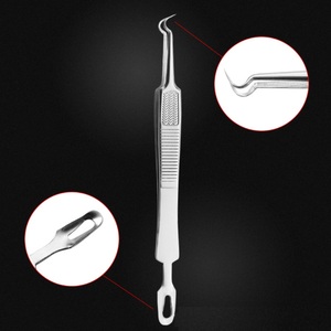 Curved tweezers for nylor frames service 双头粉刺夹