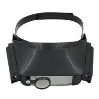 Binocular magnifier with backlight, magnifying glass with head mount 81007-XX, magnification: 1,5Х, 3Х, 6,5Х, 8Х