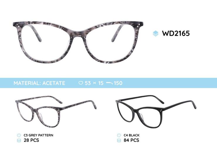 Plastic frames for glasses acetate material WD2165