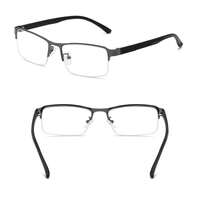 Metal eyeglasses F1689, diopters from 0.00 to -6.00, not centered